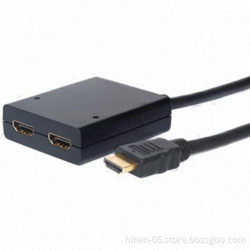 HDMI Splitter, 1x2, Pigtail Type, Supports Highest Video Resolution 1080p